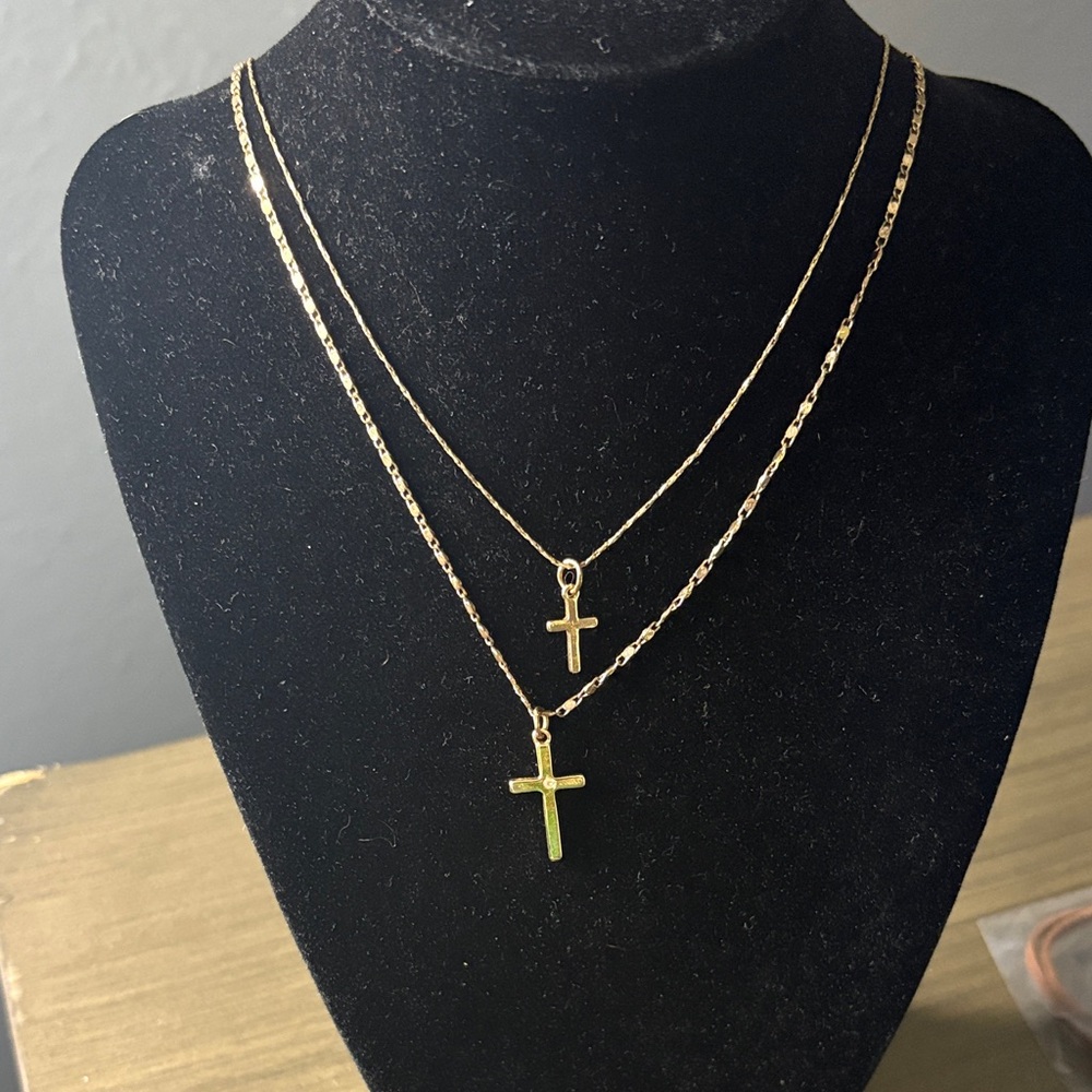 Gold Layered Cross Necklace - Gold Tone Women’s Jewelry